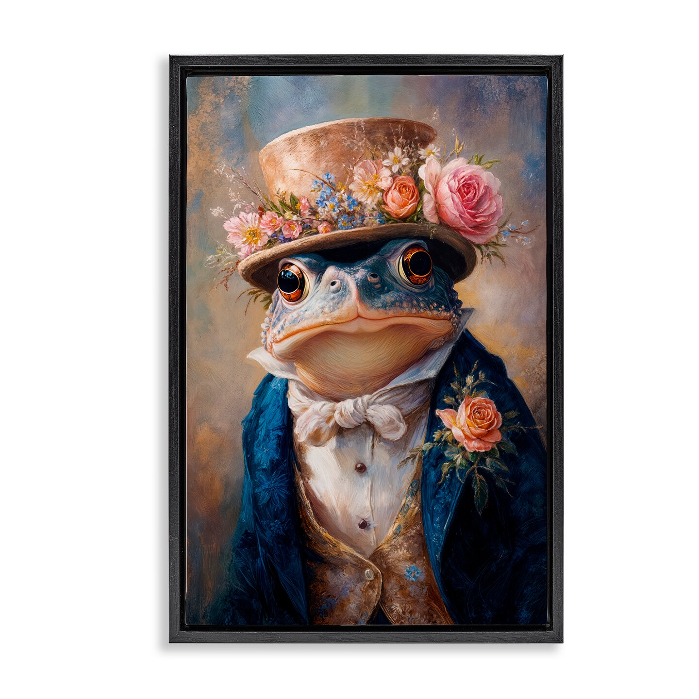 Stupell Industries Victorian Toad Portrait Floating Frame, design by Wumples