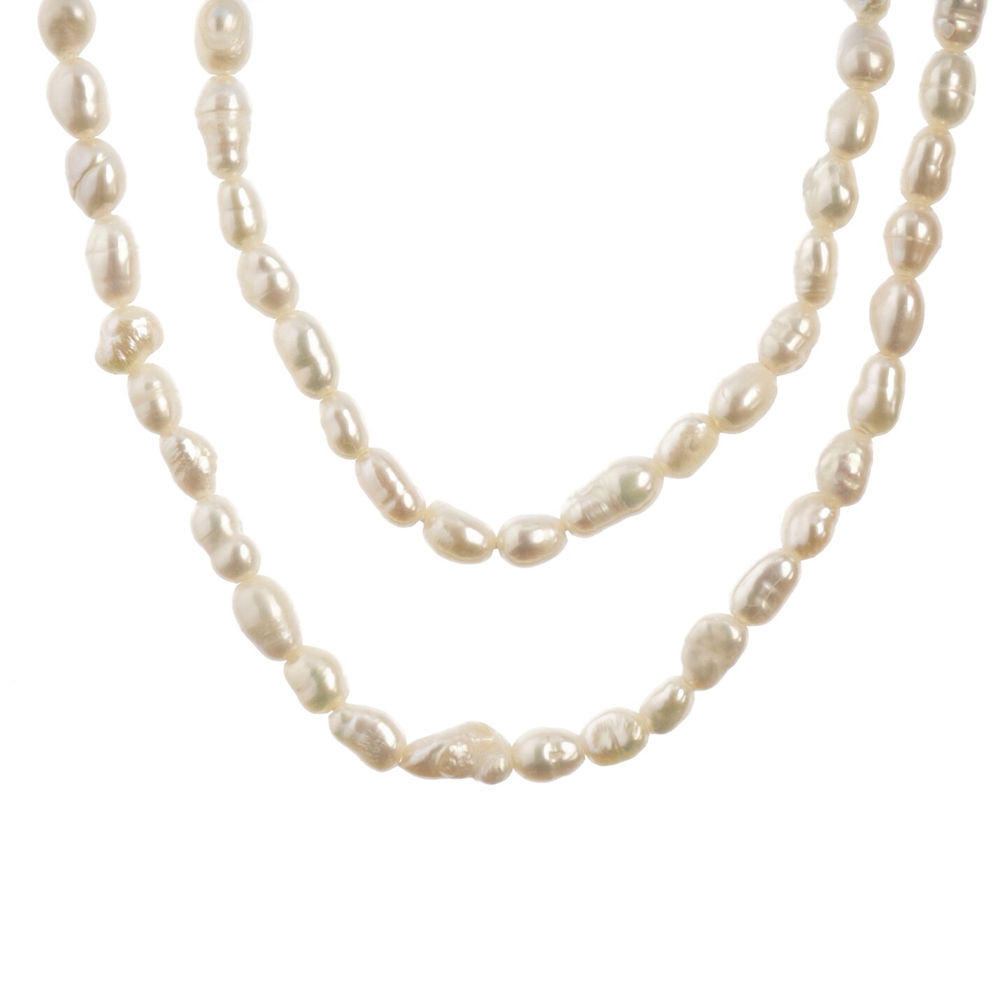 John Bead Earth's Jewels Freshwater Pearls Rice Shape 2-3mm-White