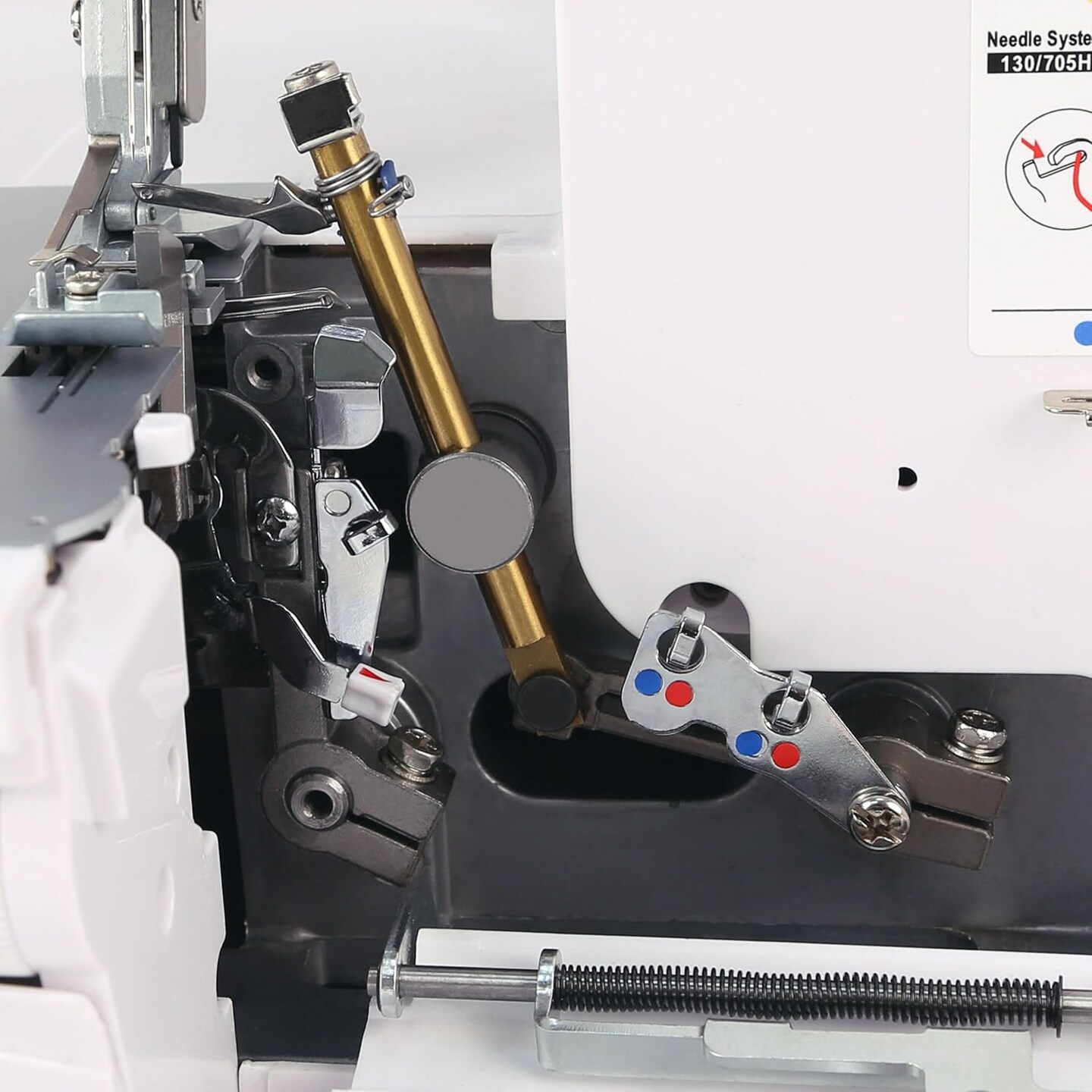 FEIYUE FY515 Serger Overlock Machine with 2/3/4 Thread Capability, Durable Heavy-Duty Metal Frame, 1,200 Stitches Per Minute, Adjustable Differential Feed, Built-in Rolled Hem, Grey