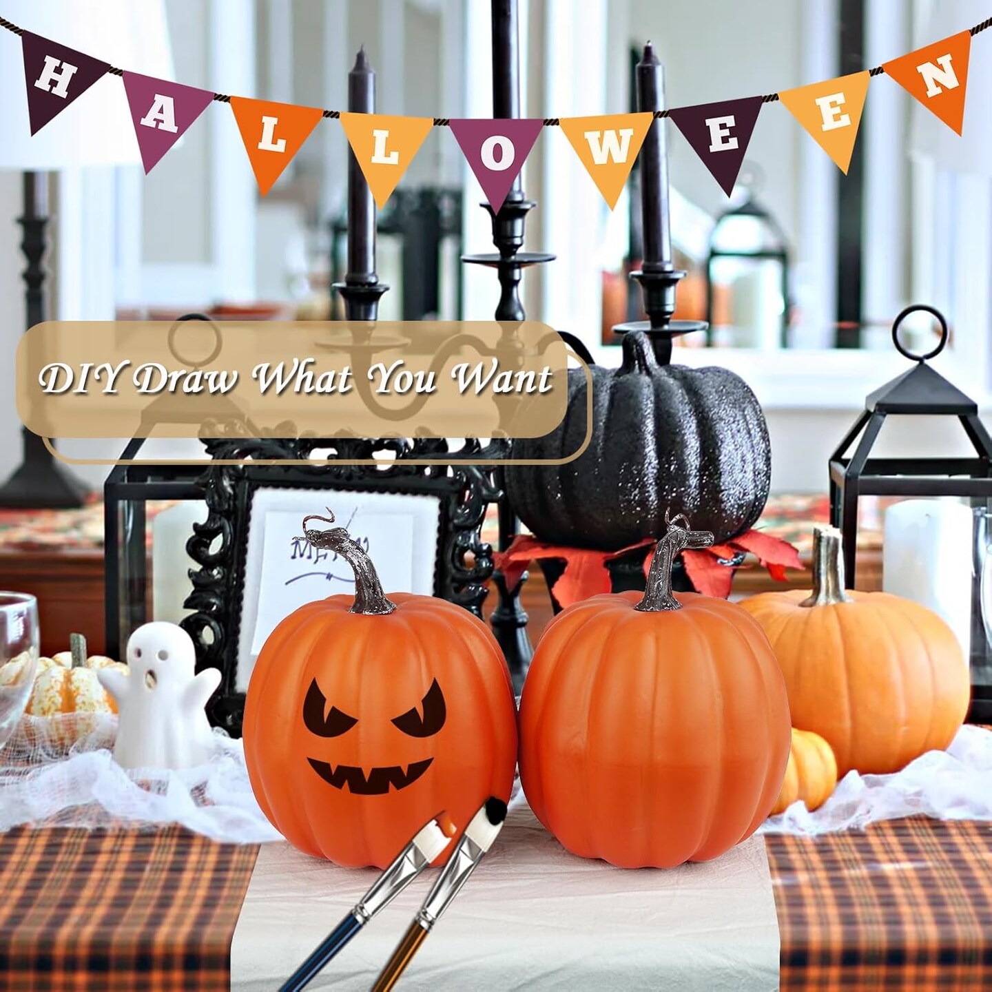 4PCS Big Artificial Pumpkins Table Display