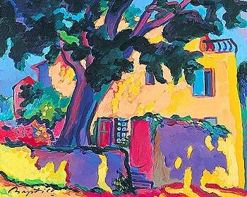 A Shady Corner by Gerry Baptist - Serene Wall Art Print for Your Home