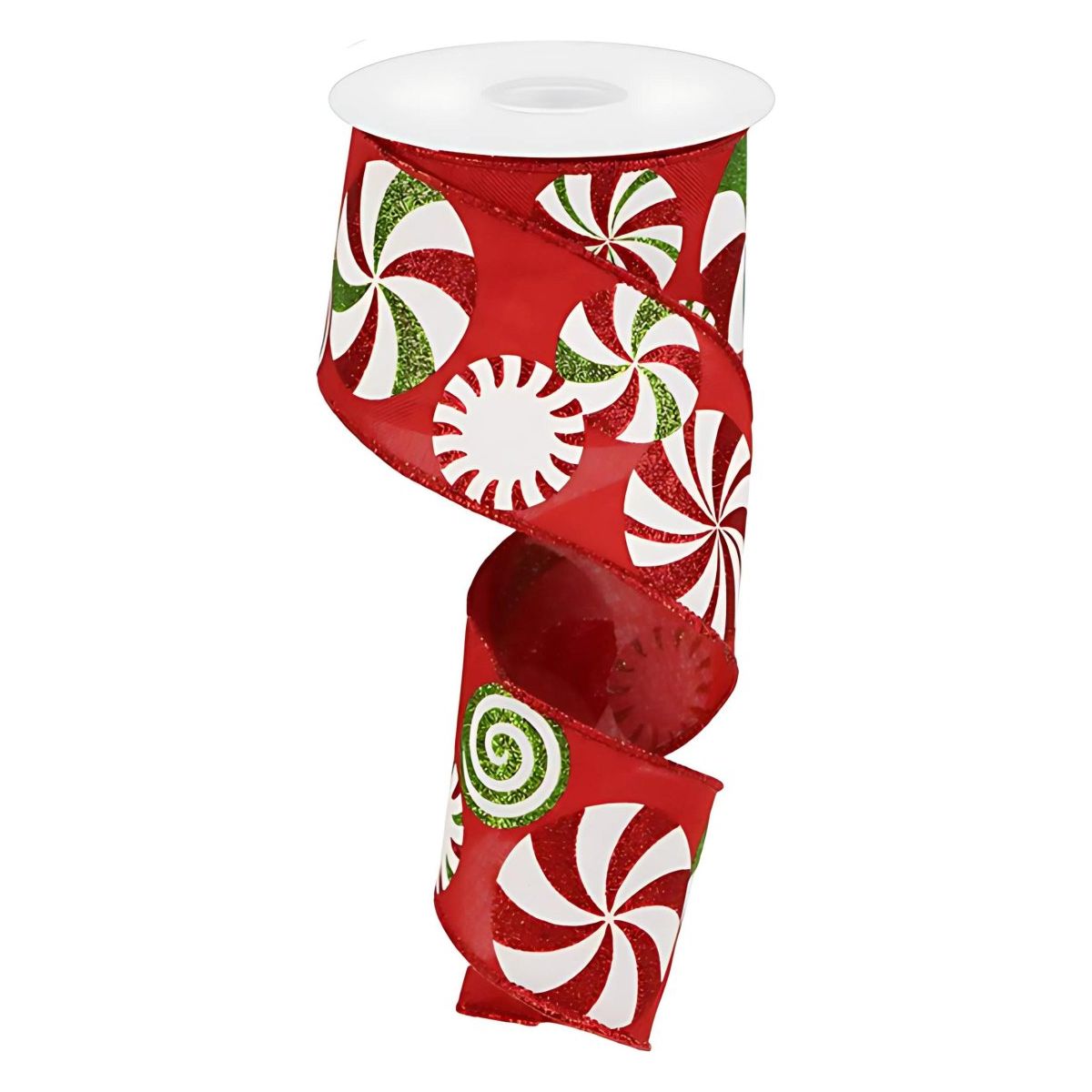 2.5&#x22; Bold Peppermint Royal Ribbon: Red (10 Yards)