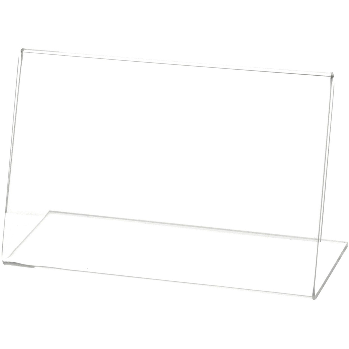 Plymor Clear Acrylic Sign Display / Literature Holder (Angled), 5.5" W x 3.5" H