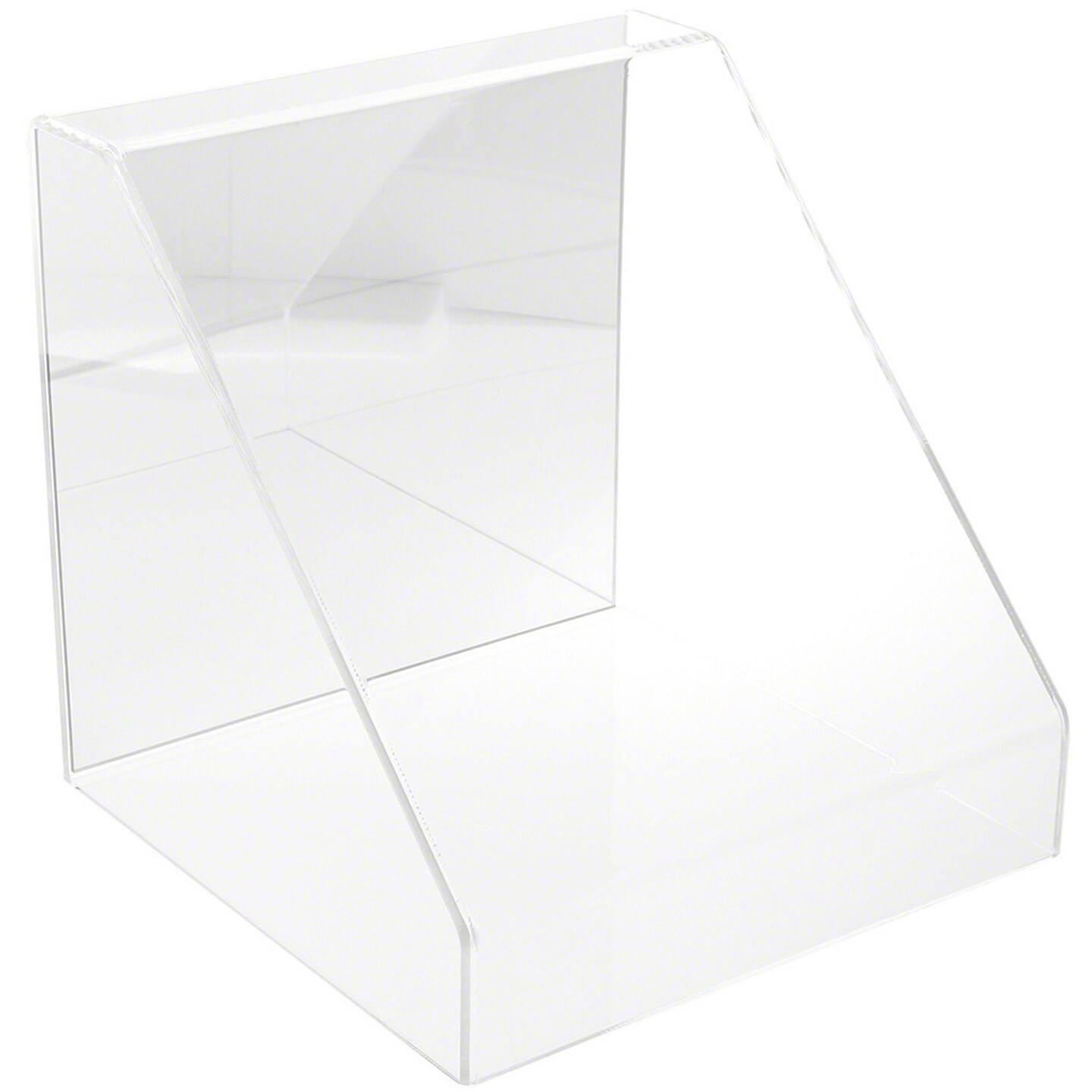 Plymor Clear Acrylic Slanted Front Display Case, 12&#x22; x 12&#x22; x 12&#x22;