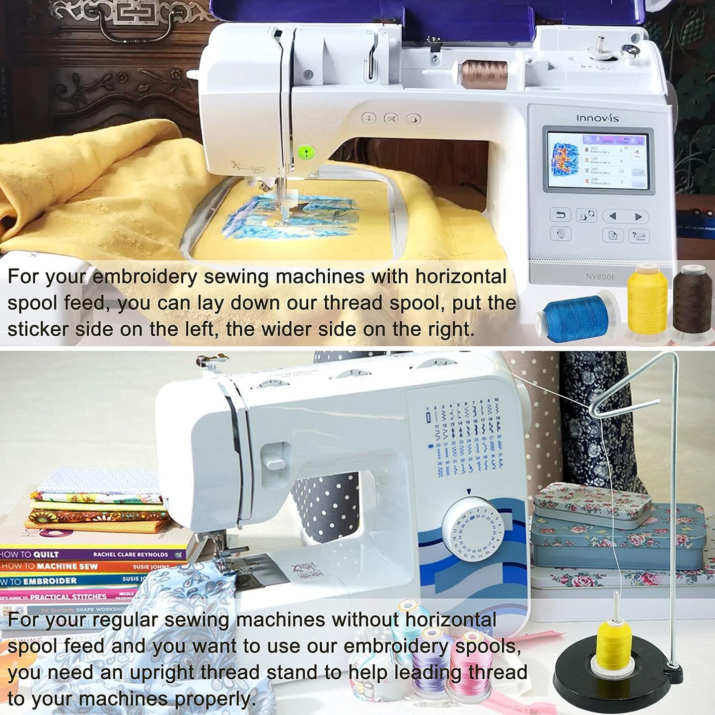 80 Spools Polyester Embroidery Machine Thread 500M