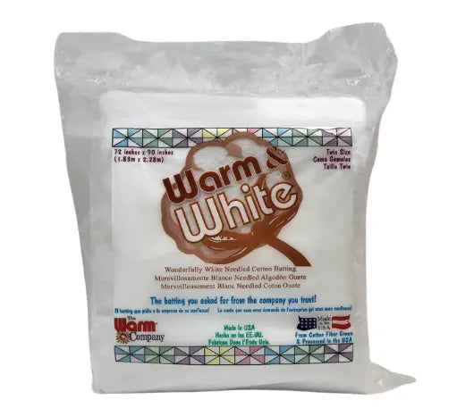 Warm &#x26; White Needled Cotton Batting