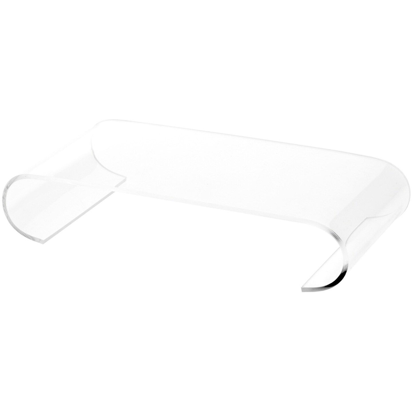 Plymor Clear Acrylic Scroll-Shaped Display Riser, 1.75" H x 9" W x 4.5" D (1/8" thick)