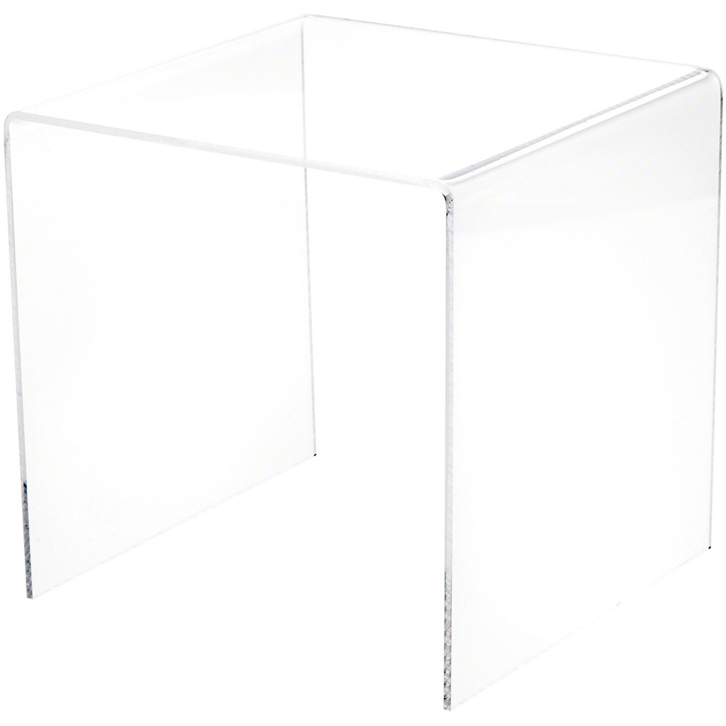 Plymor Clear Acrylic Square Display Riser, 7" H x 7" W x 7" D (1/8" thick)