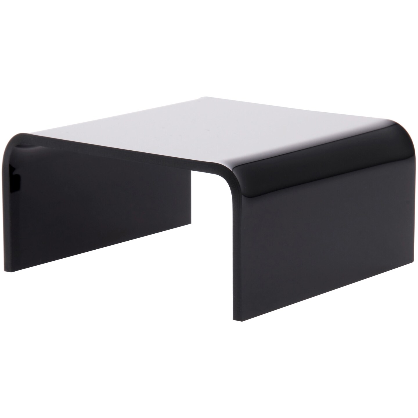 Plymor Black Acrylic Short Square Display Riser, 1.5" H x 3" W x 3" D (1/8" thick)
