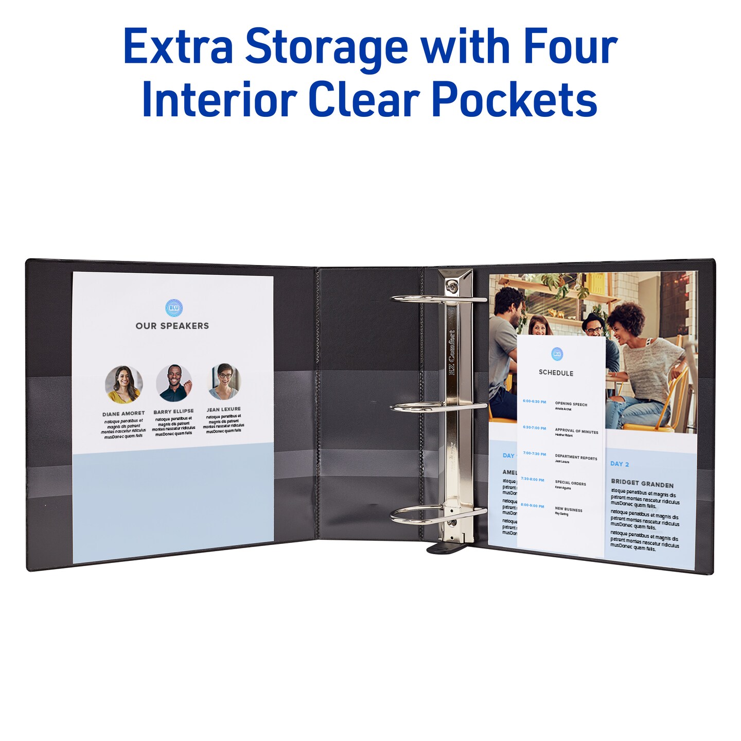 Avery Heavy-Duty View 3 Ring Binder, 4 Inch One Touch EZD Rings, 780-Sheet Capacity, 4.5 Inch Wide Spine, Customizable Clear Cover and Spine, 1 Green Binder (79110)