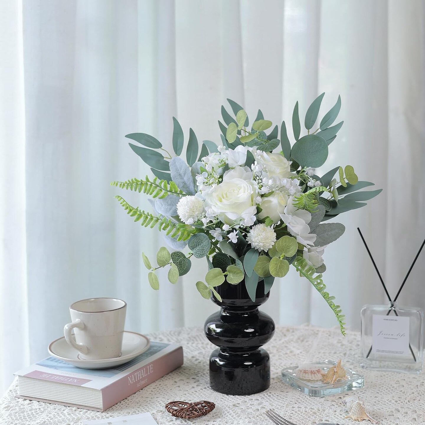 Artificial Greenery Stems Box Set&#xFF0C;65 Pcs with 8 Kinds of Faux Greenery Branches