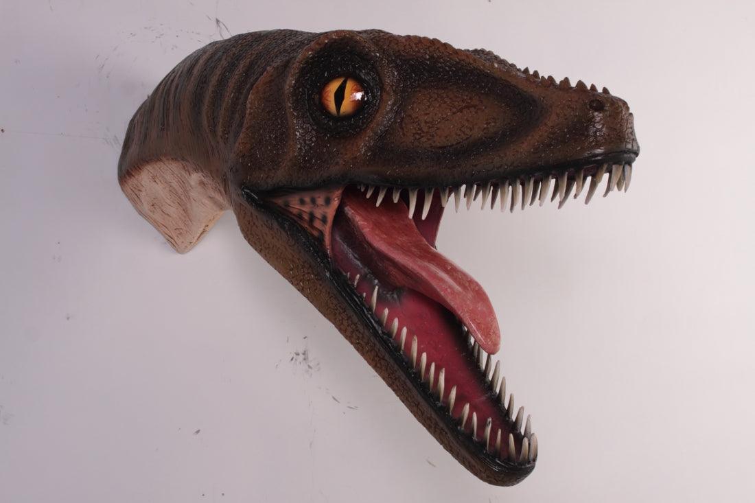 Velociraptor Dinosaur Head Life Size Statue