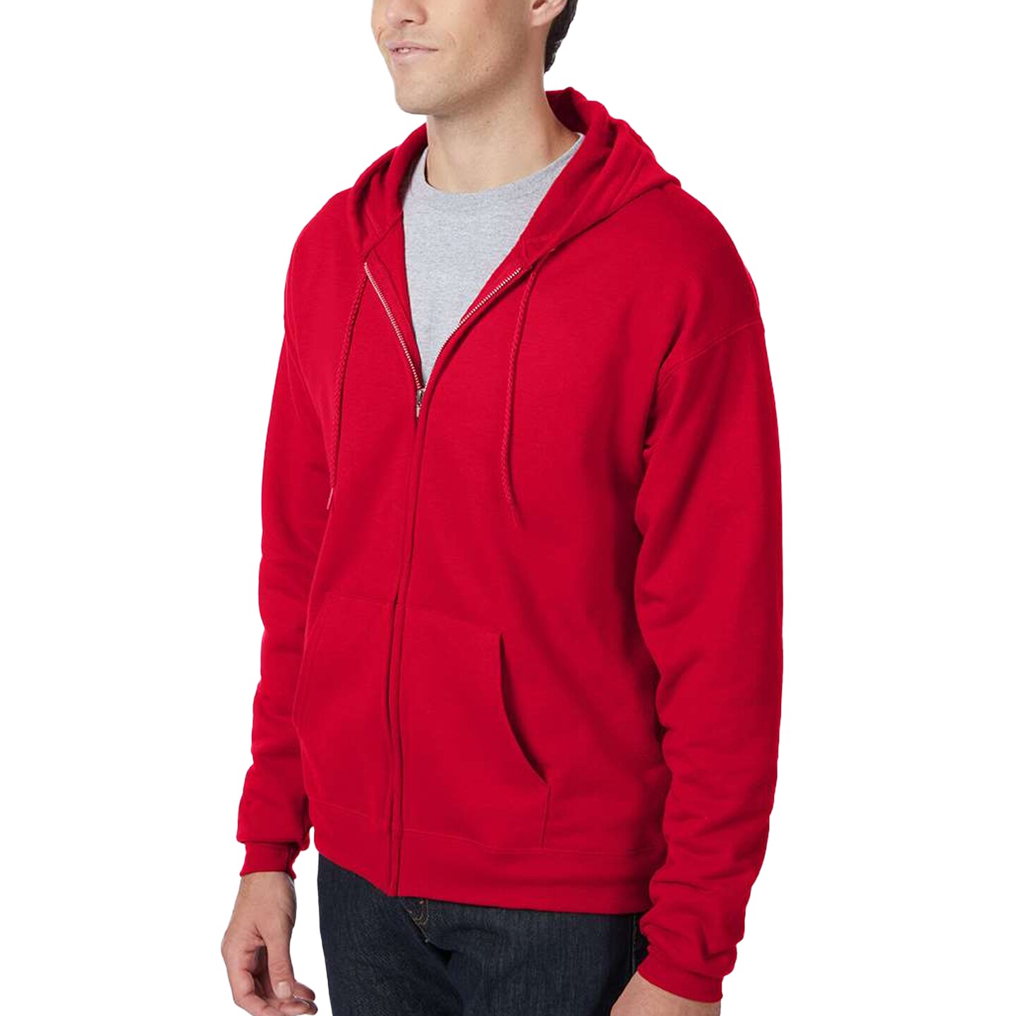 Hanes Ecosmart Full-Zip Hooded Casual Multicolor Full-Zip Hooded Sweatshirt