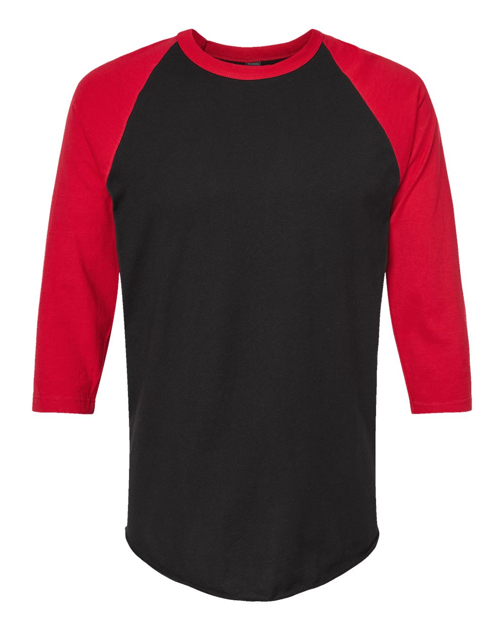 TULTEX&#xAE; Fine Jersey Raglan Crewneck Three-Quarter&#xA0;Sleeve&#xA0;Tee