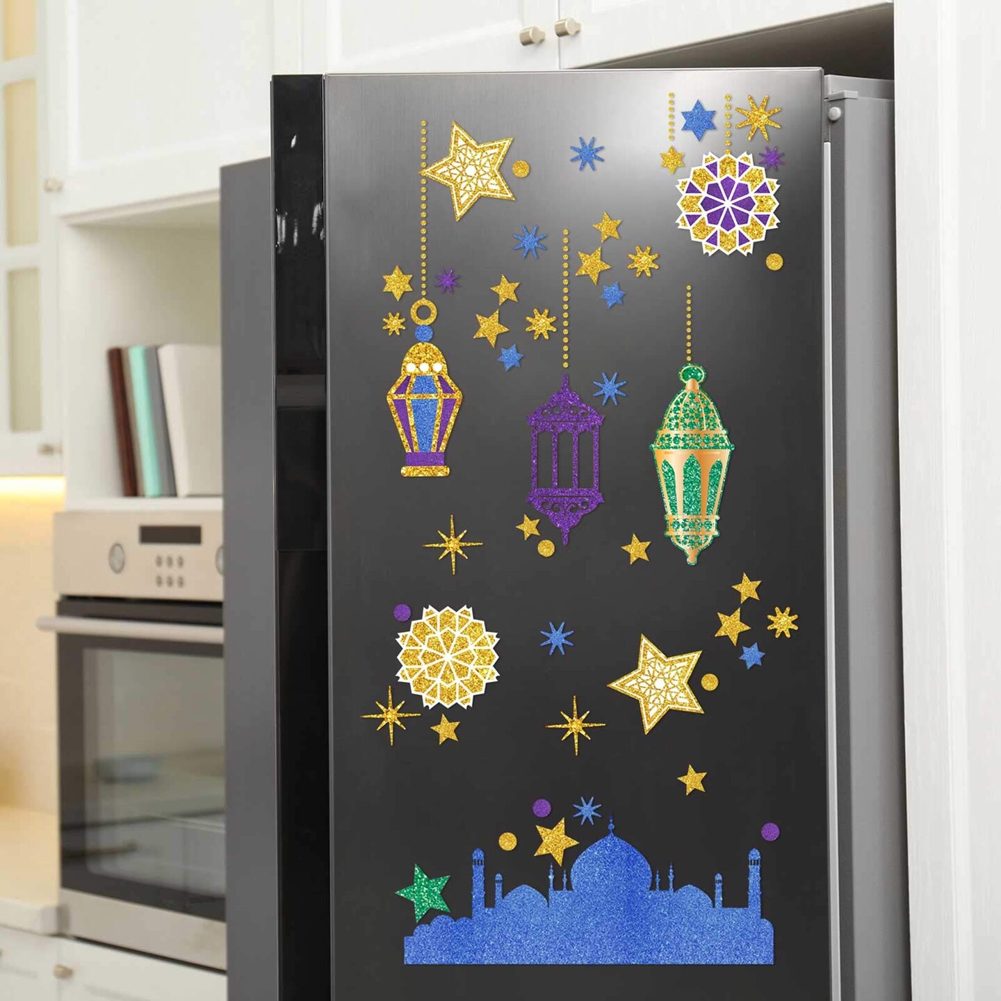 Ramadan Mubarak Window Clings Eid Mubarak Window Stickers Party Supplies Decorations Muslim Happiness Ramadan Eid al-Fitr Decor Kareem Cut-Out Decals