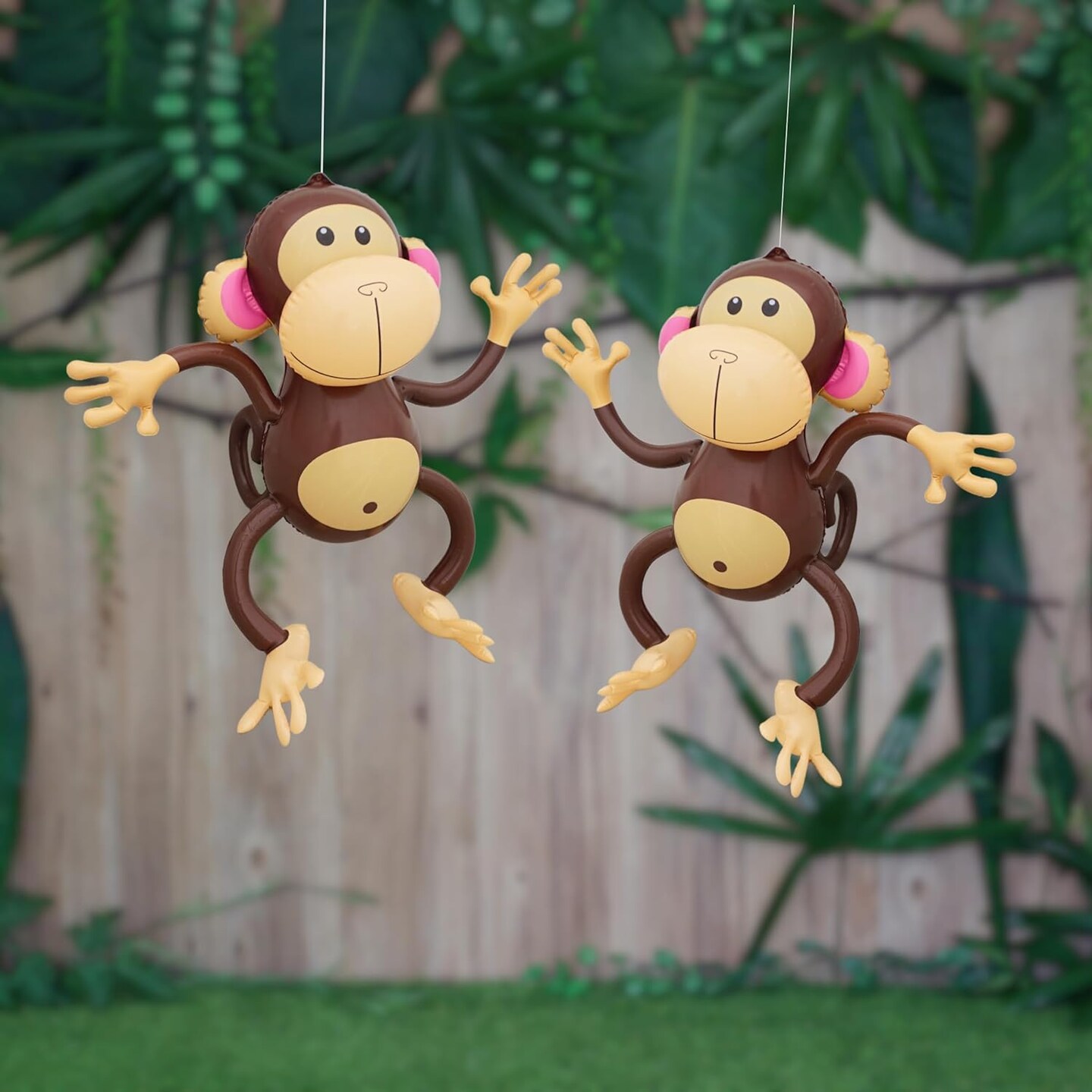 4E&#x27;s Novelty Inflatable Monkey 4-Pack, 27&#x22;&#x22; for Jungle Decorations &#x26; Safari Birthday decorations!