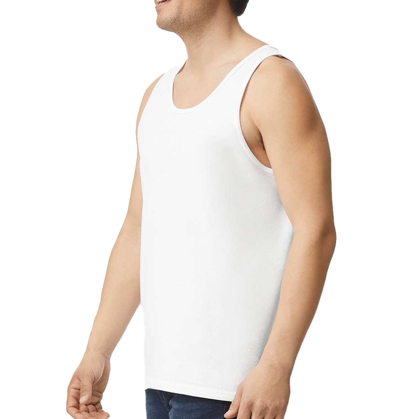 Gildan Ultra Cotton Tank Top, Sleeveless Sport Shirts for Men Multicolor Tee