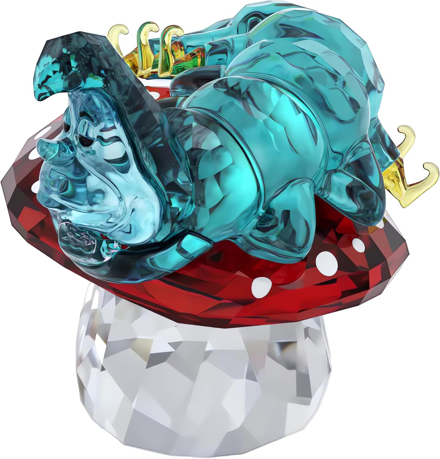 Alice In Wonderland Crystal Figurine Caterpillar, Multicolored Crystals with Metal Accents, Part of the Swarovski Alice in Wonderland Collection