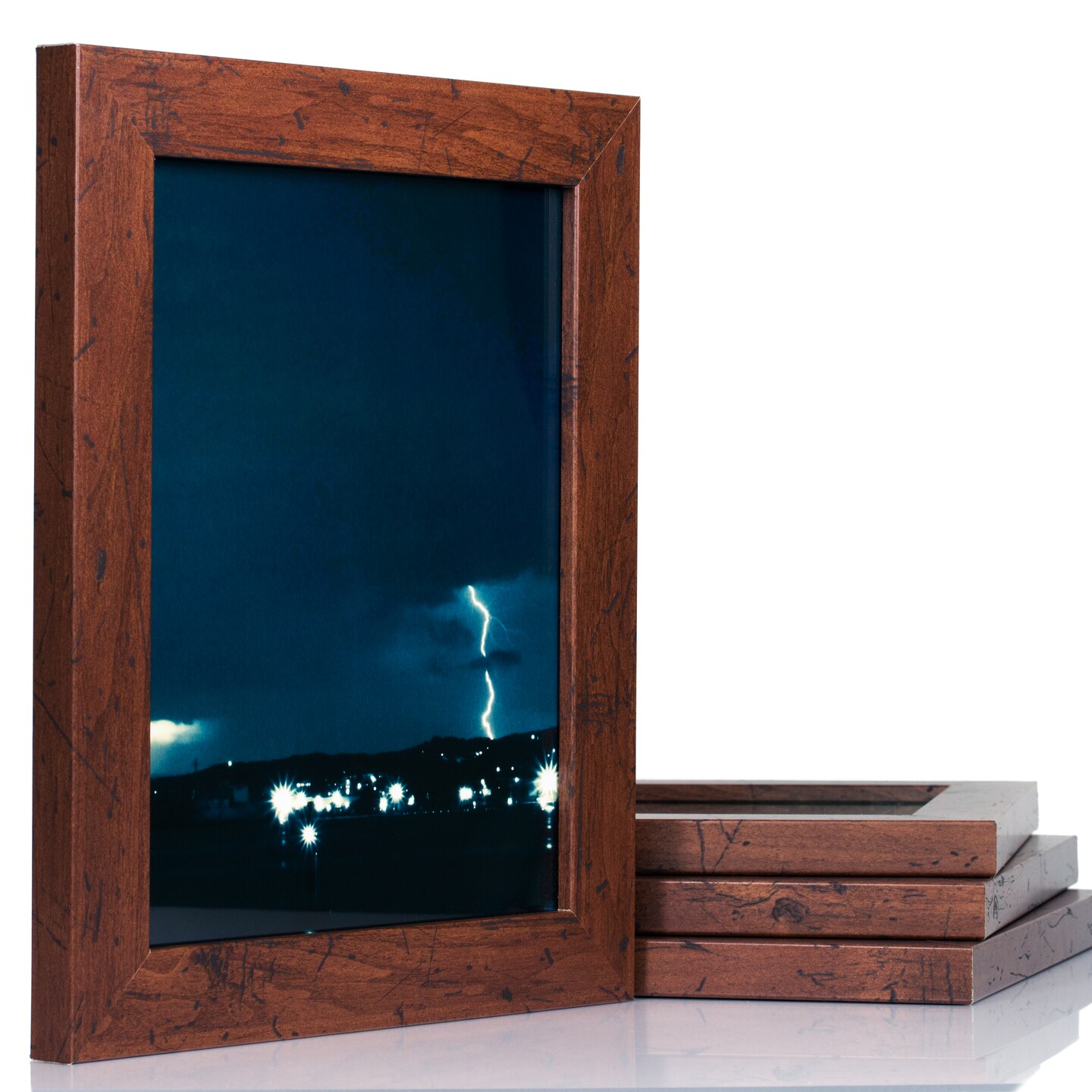 24x36 Picture Frame Bauhaus 125, 1.25&#x22; MDF Wood Composite Moulding, Faux Woodgrain Wall Display Frame for Art, Posters, or Photos by wallsthatspeak