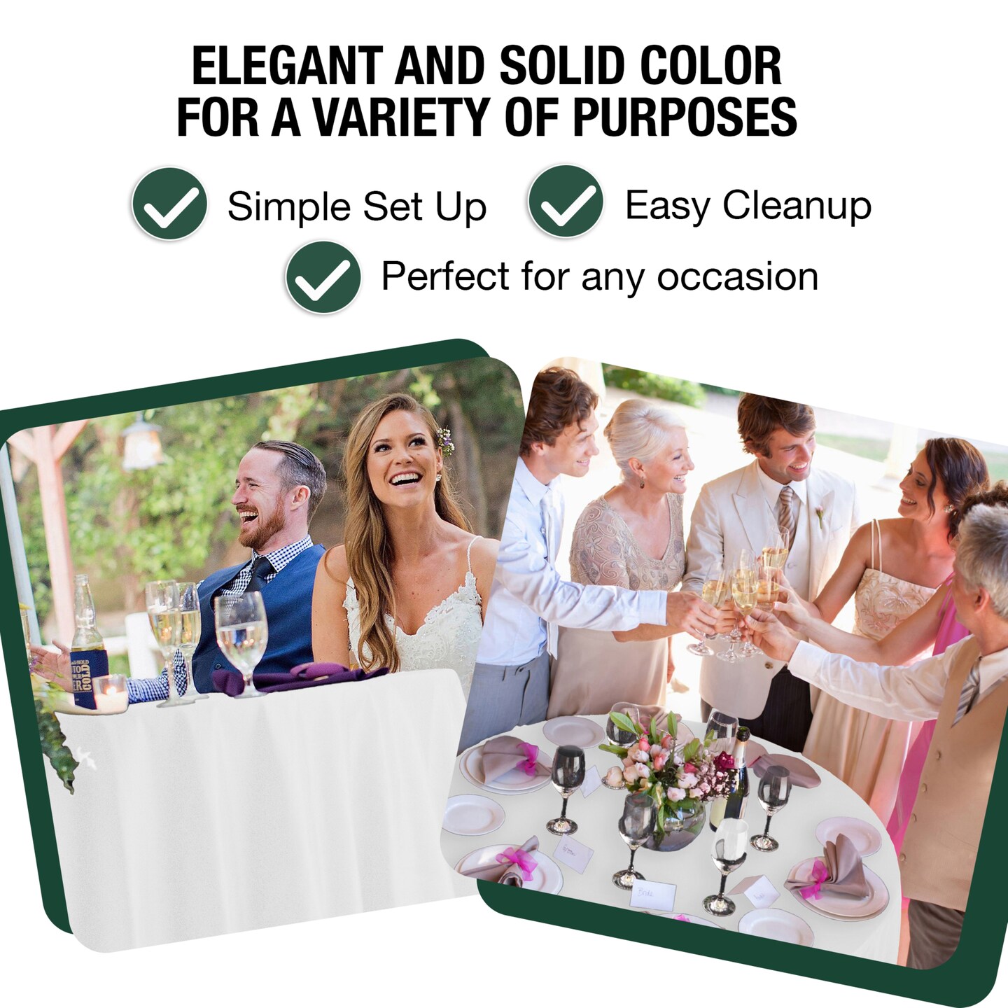 Bulk Pack Plastic Table Cloth - 120 Inch Round Disposable Tablecloth for Parties - Round Tablecloth - Disposable Table Cloths for Parties-Exquisite Party Solids