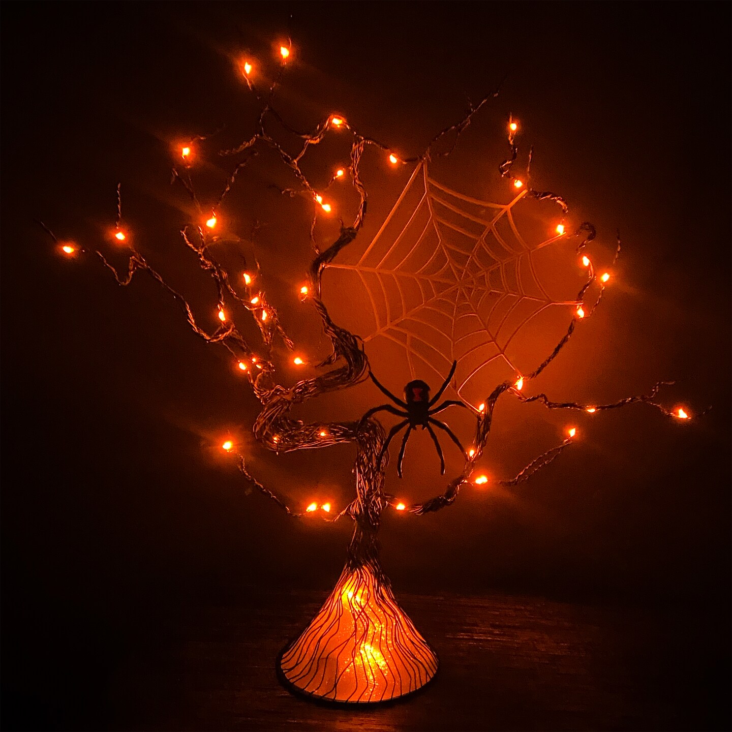 Haute Decor Halloween Tree with Spider