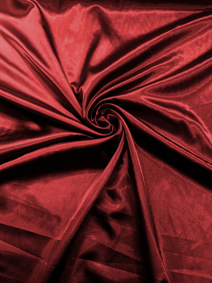 1 Yard Stretch Charmeuse Satin Fabric Silky Lightweight Satin 58-60 inches Wide