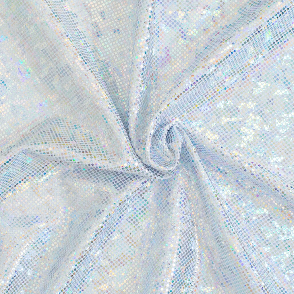 1 Yard Shatter Glass Hologram Stretch Nylon Spandex Fabric 4 Way 60&#x22; Width
