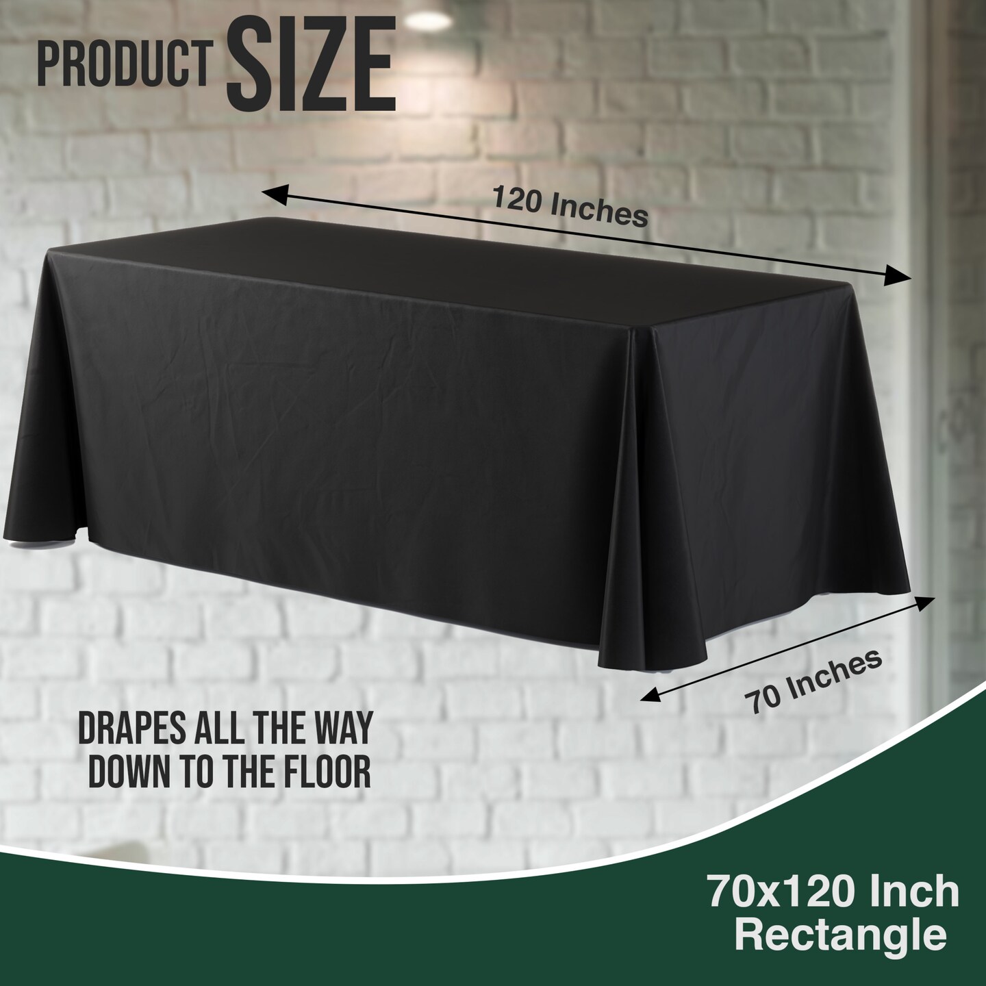 Bulk Pack Plastic Table Cloth - 70"x 120 Inch Rectangle Disposable Tablecloth for Parties - Rectangle Tablecloth - Disposable Table Cloths for Parties-Exquisite Party Solids