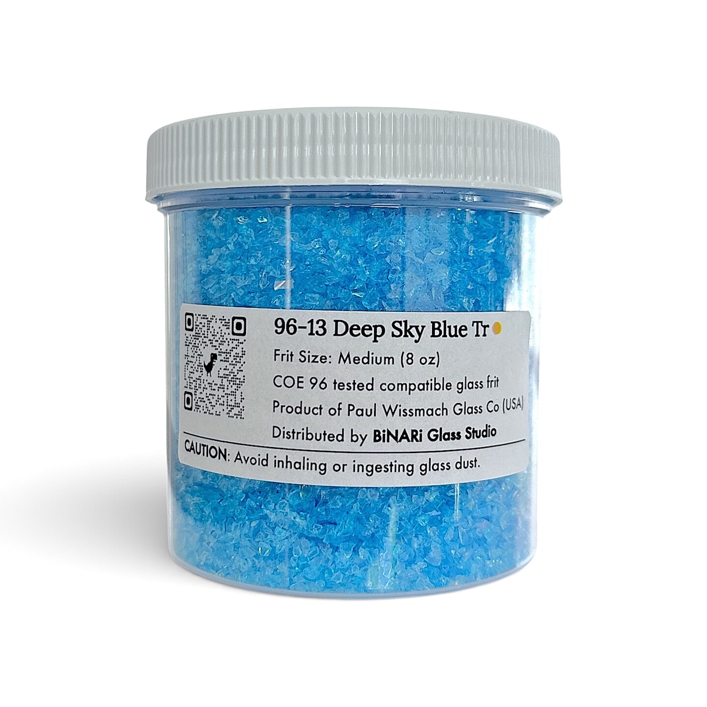 BiNARi | Wissmach COE 96 Medium Glass Frit 8 oz - Professional Fusible Glass for Jewelry & Art Fusing, System 96 Compatible