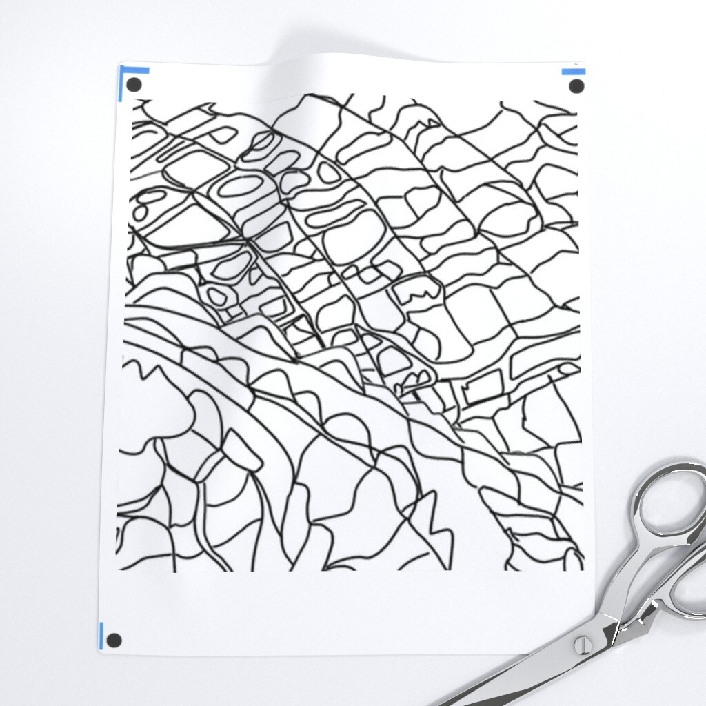 Black White Scales Crocodile Reptile Drawing Lizards Alligators Science Ink Large Scale Custom Printed Fabric by Spoonflower Various Fabrics by the Yard or Fat Quarter