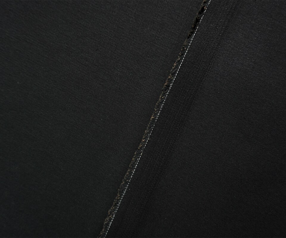 Black 12 oz. Cotton Blend Japanese Stretch Twill Woven Fabric By the Yard