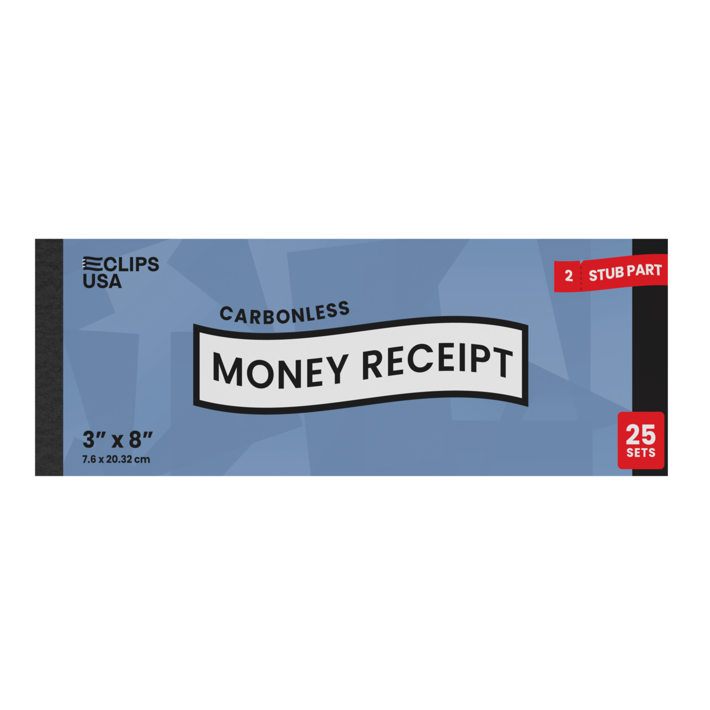 3x8 in Carbonless Receipt Books - 25 Transactions &#x2013; 72 Books