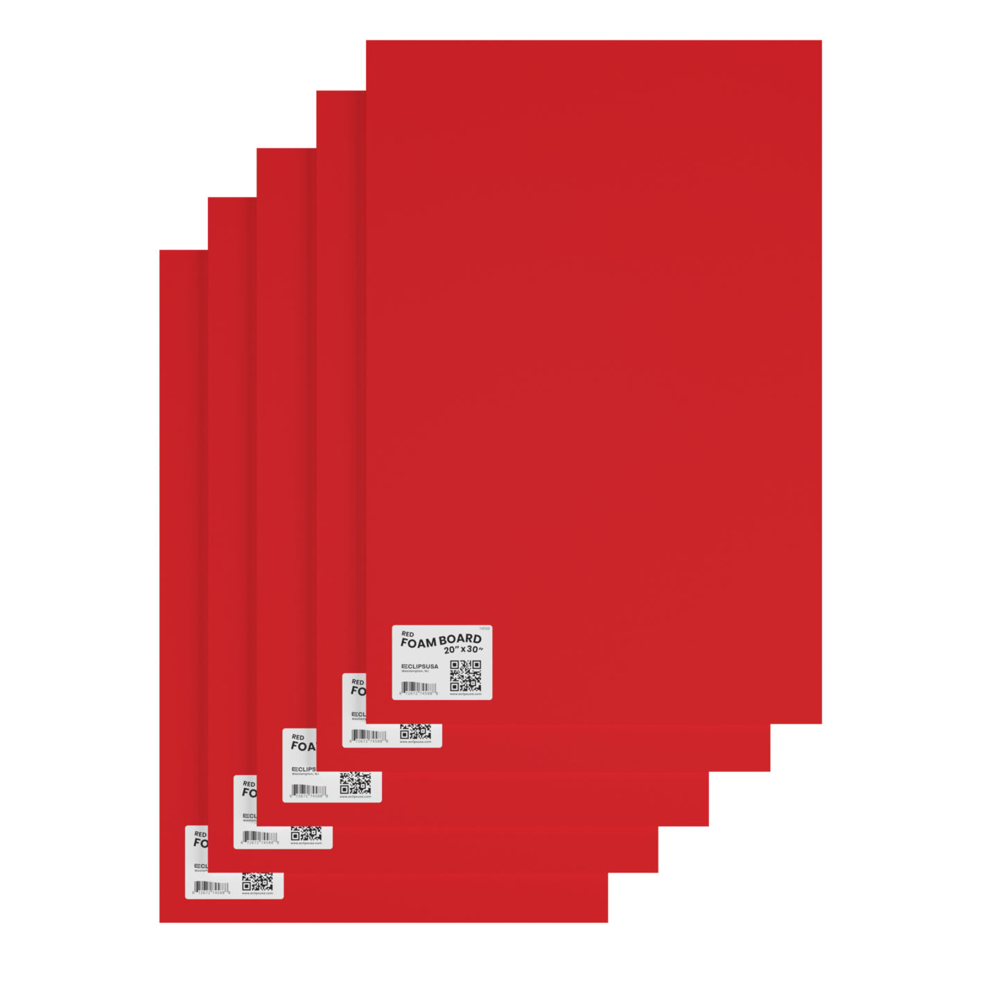 Red Foam Boards 20x30 in &#x2013; 25 Units