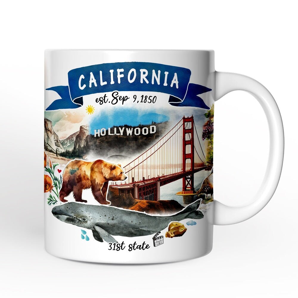 Artistic California State Themes and Landmarks