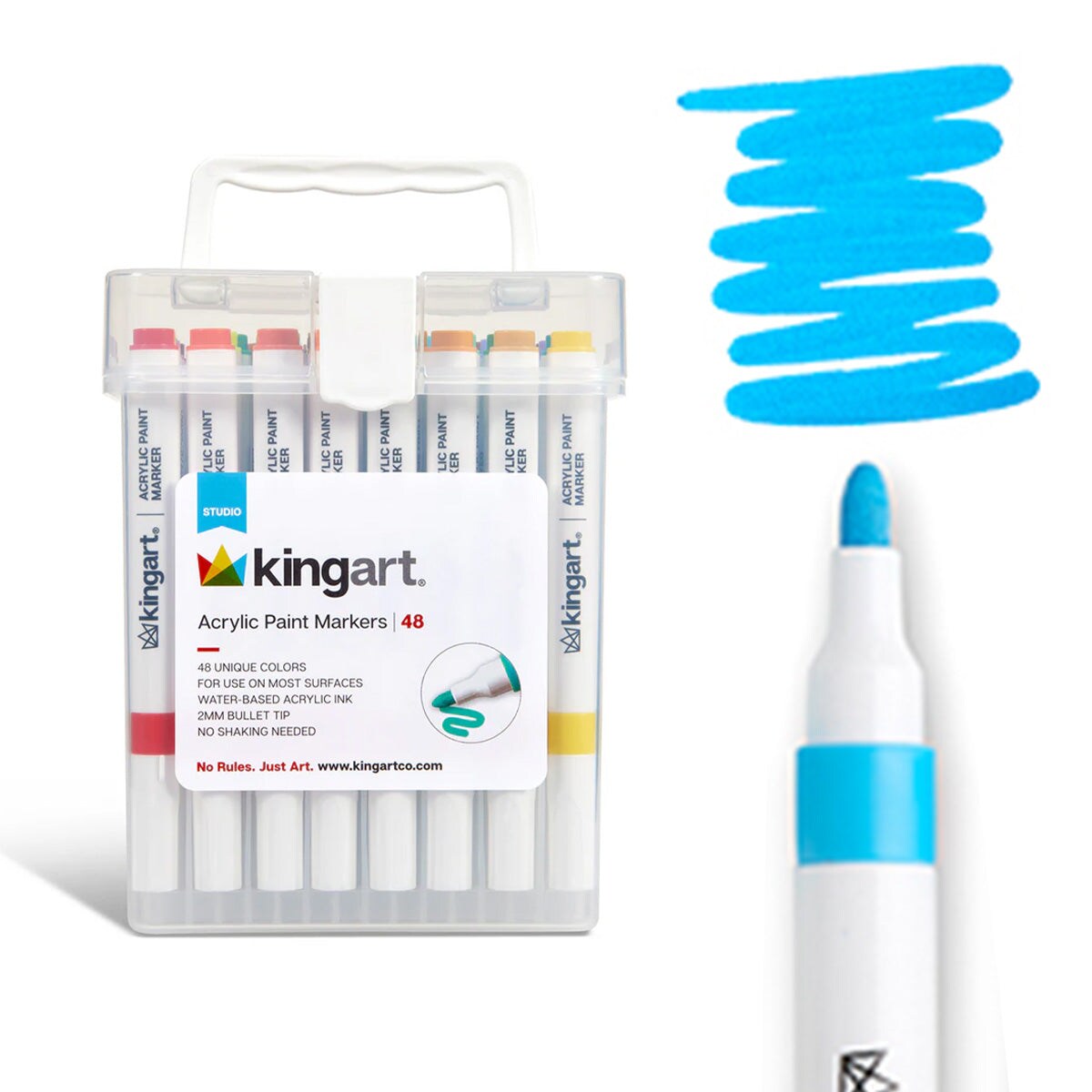 KINGART&#xAE; Acrylic Paint Markers 48 Colors