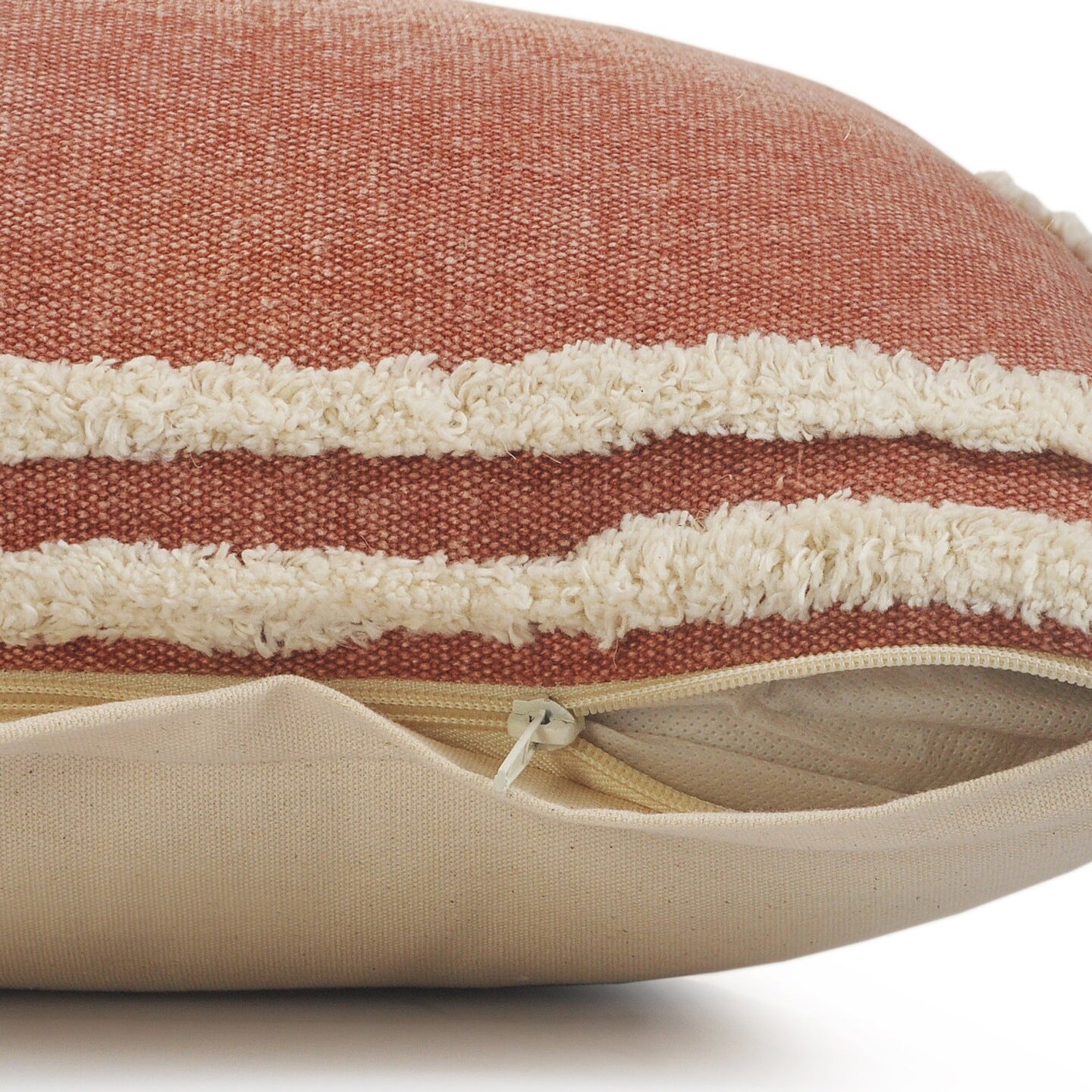 Edge Collections - 14" x 36" - Orange - Decorative Striped Pillow for Home Accent - 1 Piece