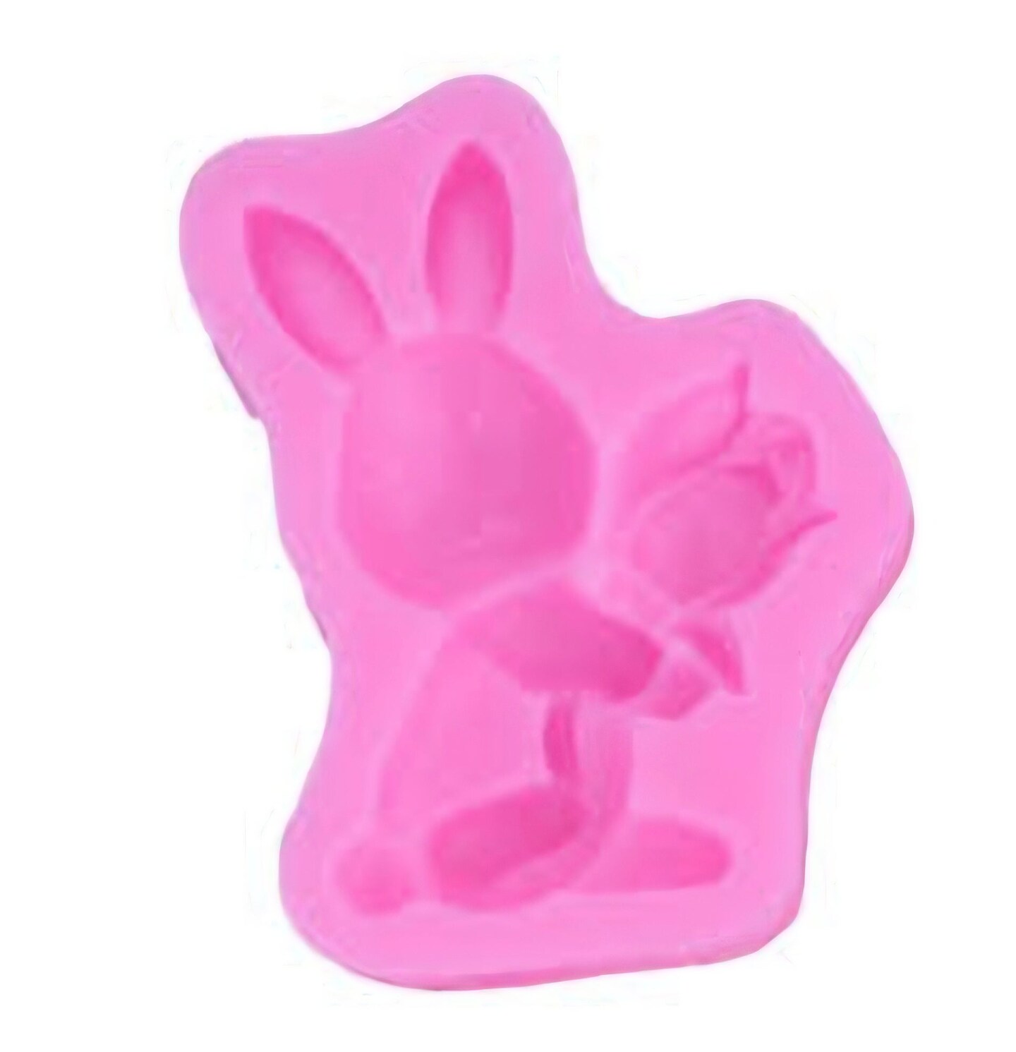 Easter Bunny With Flower Silicone Mold
