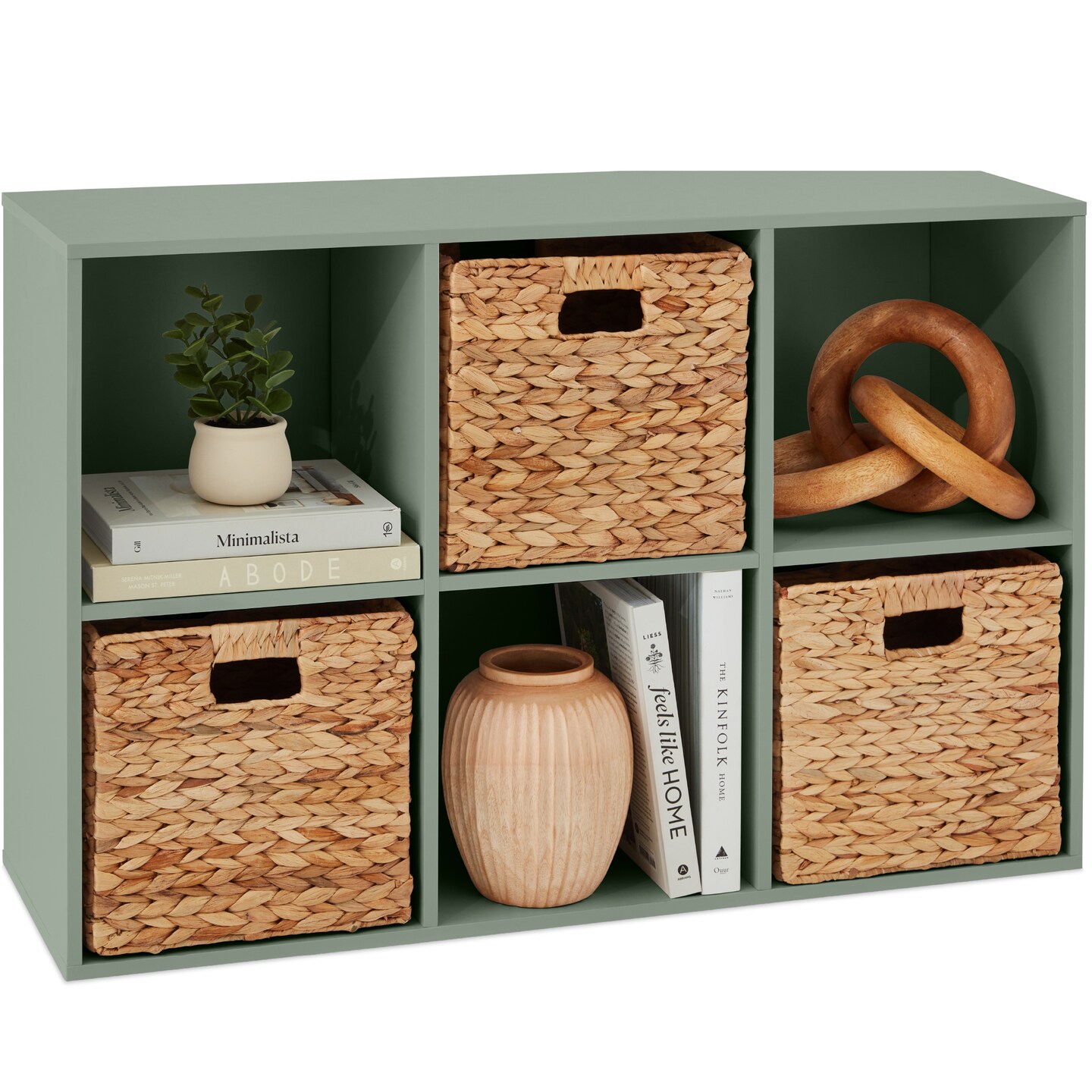 Best Choice Products 6-Cube Bookshelf, 11in Display Storage System, Organizer w/ Removable Back Panels