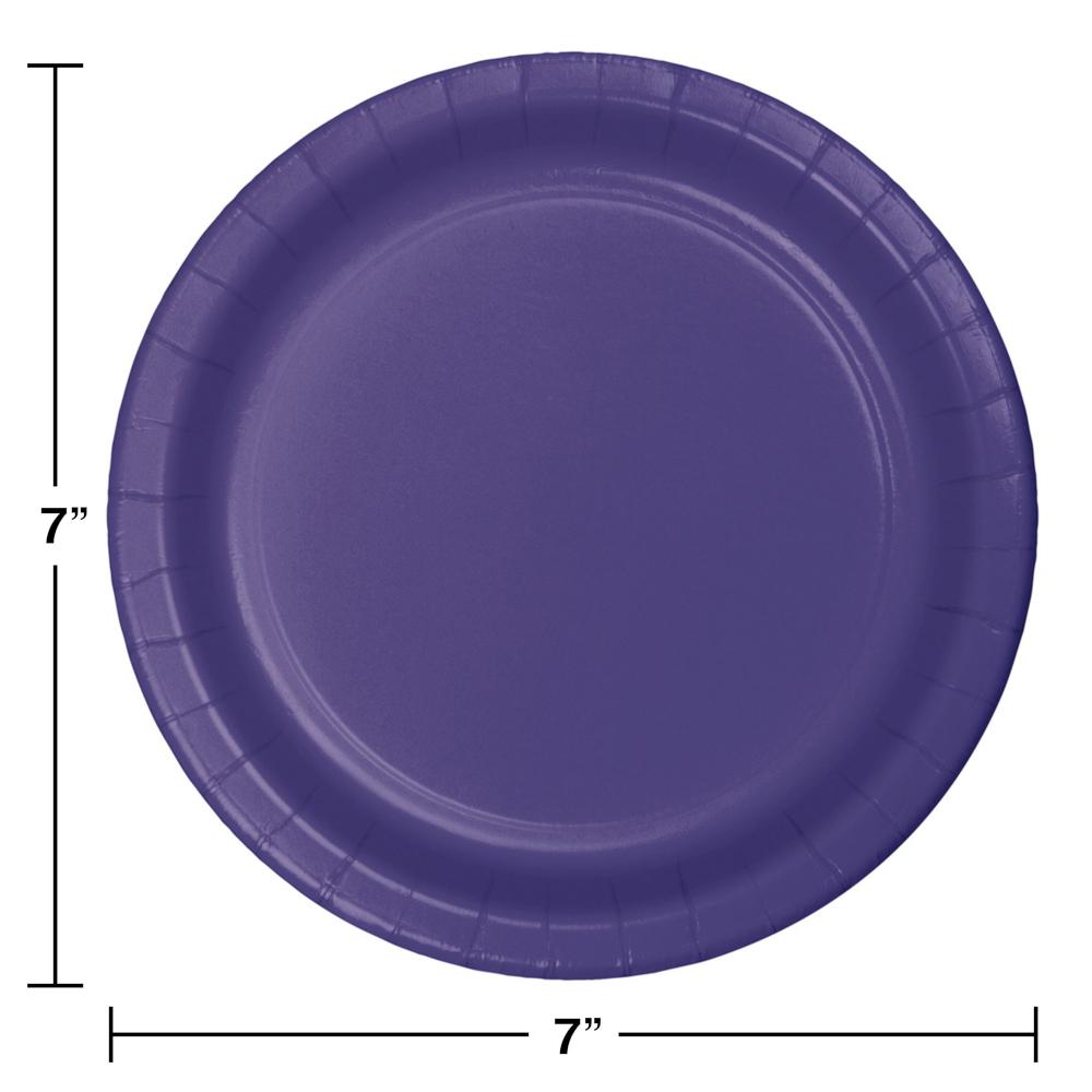 Purple Paper Dessert Plates (24/Pkg)