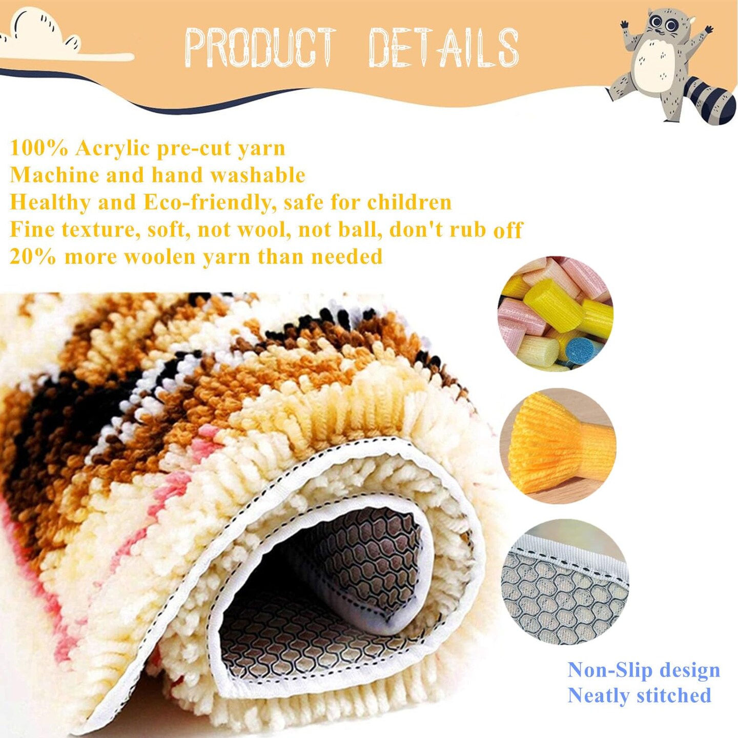 Latch Hook Kits for Adults - DIY Latch Hook Rug Kits for Kids, Crochet Kit for Beginners, Rug Making Kits with Printed Canvas, Gift Packaging.(Colorful Hot Air Balloons, 20x15)