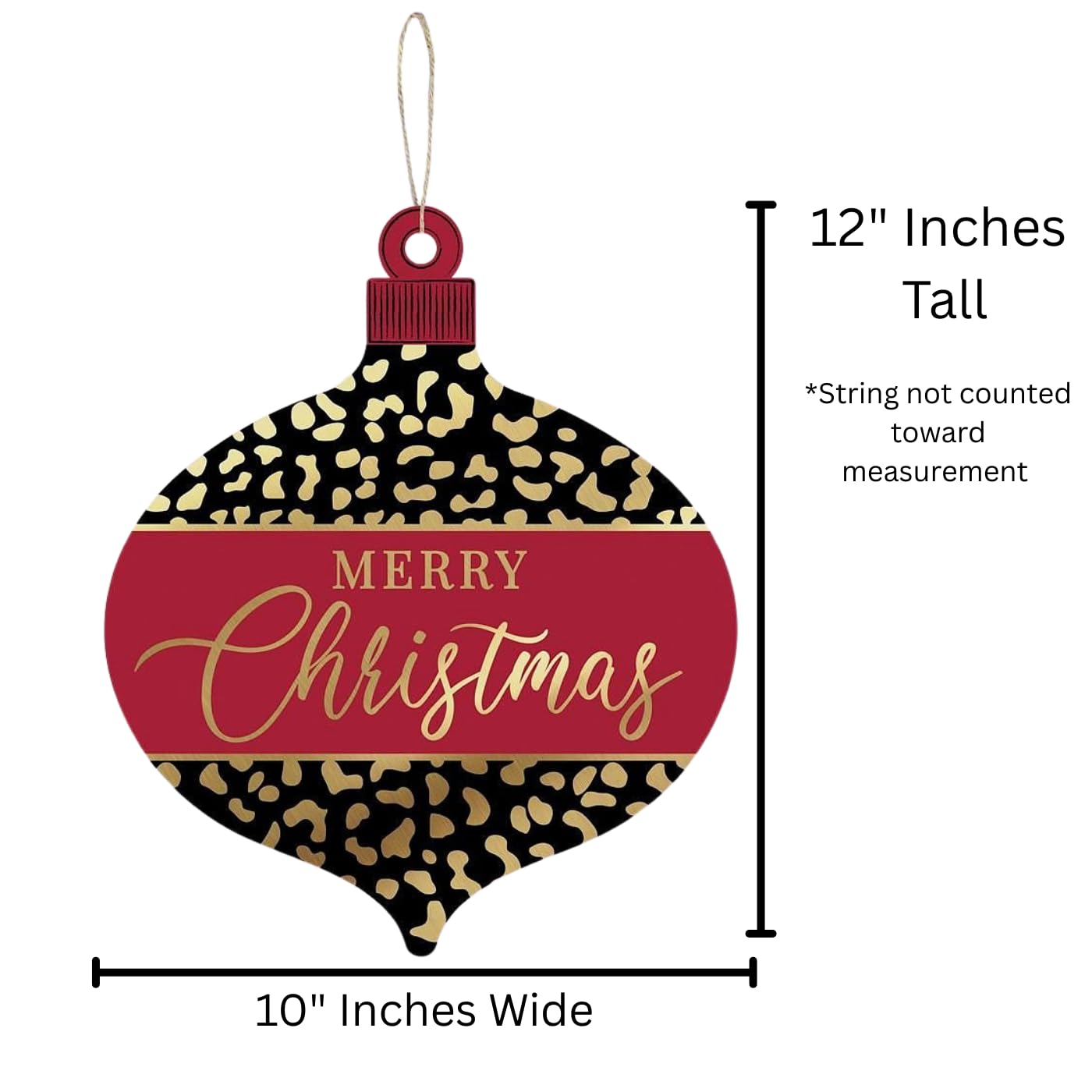 12.5" Leopard Ornament Sign for Wreath Accents, Crafts, Door / Wall Hangers, and Decorations