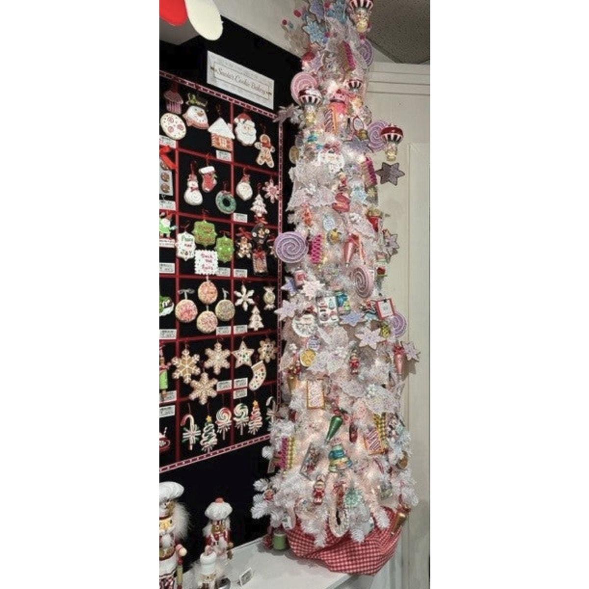 14&#x22; Pink Frosted Poinsettia Pick