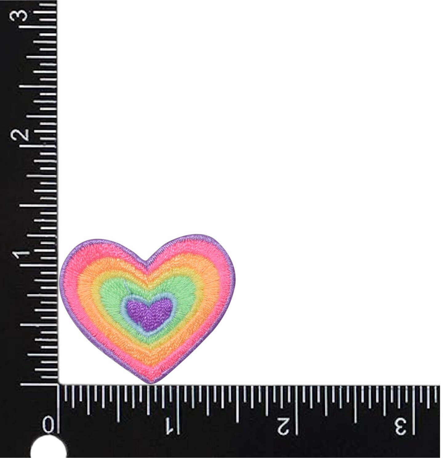 Multicolor Heart Rainbow Embroidered Patch Embroidered, Iron on Patch
