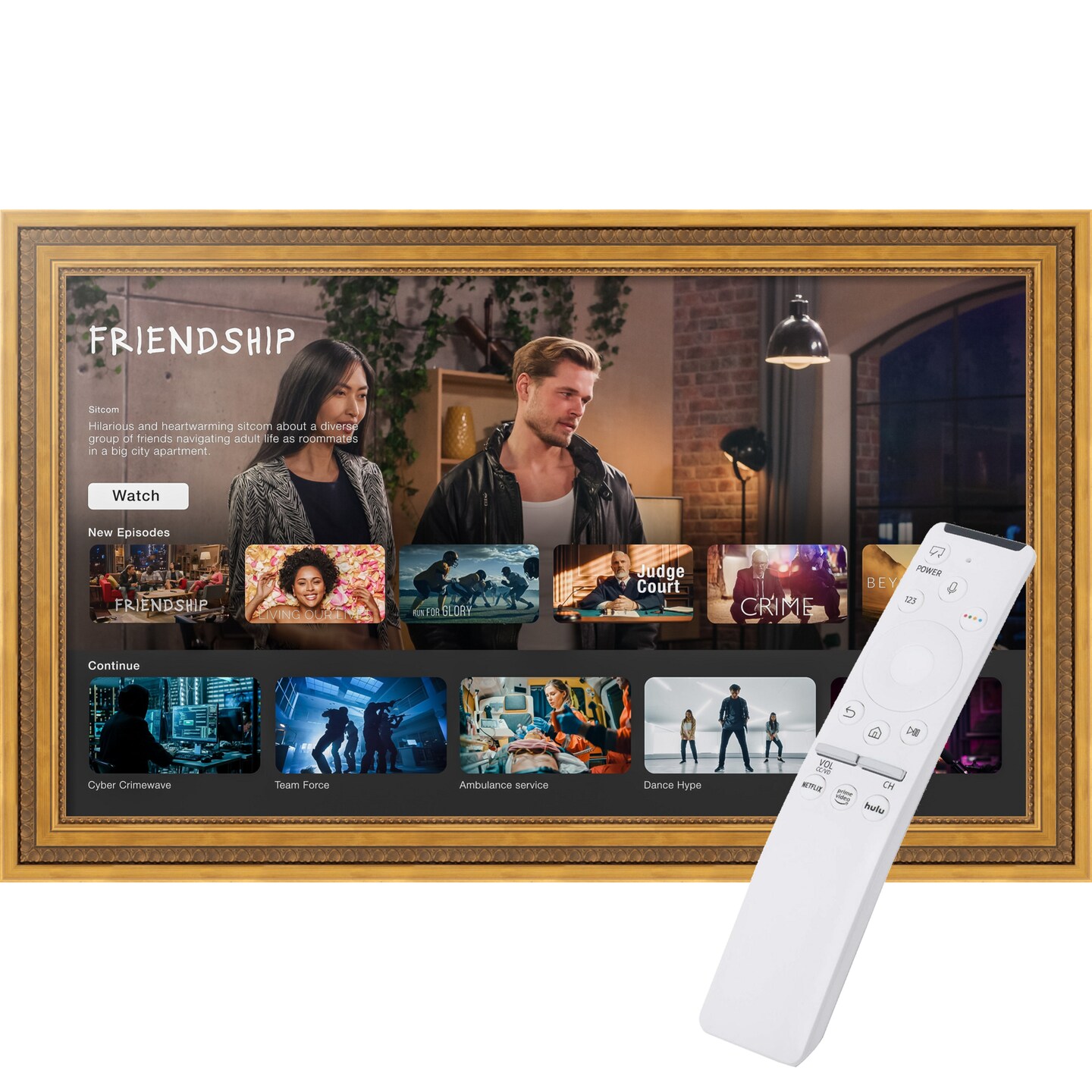 The Samsung Frame TV 50 inch TV Frame, Ornate Frame TV (Fits 2021-2025 Models)