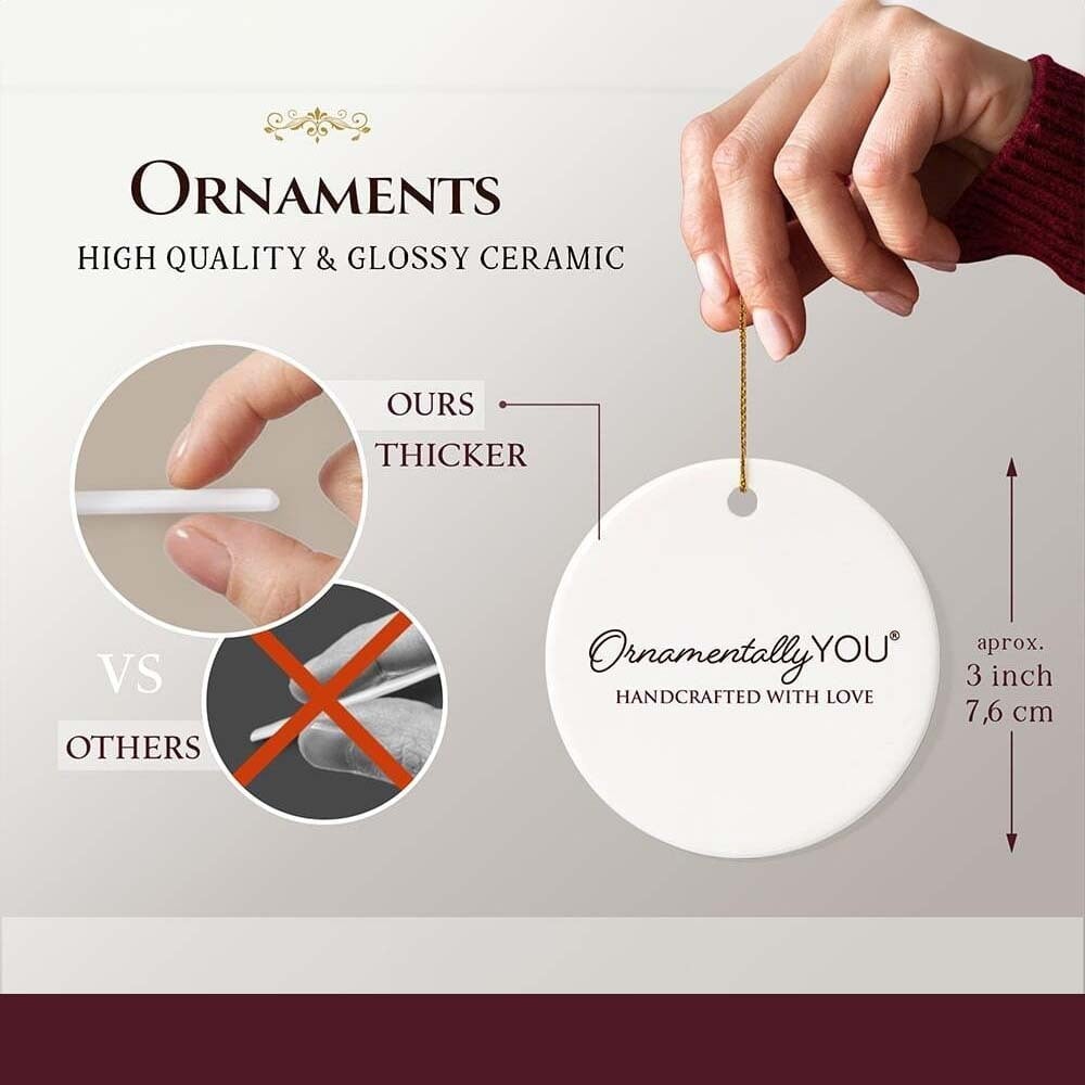 Inspirational Christian Mom Ornament, Motivational Christmas Gift for Strong Mothers