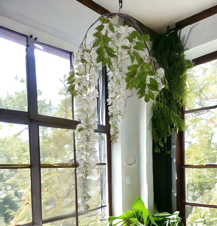 Hanging Wisteria Branch Spray - 70&#x22;-12 PACK