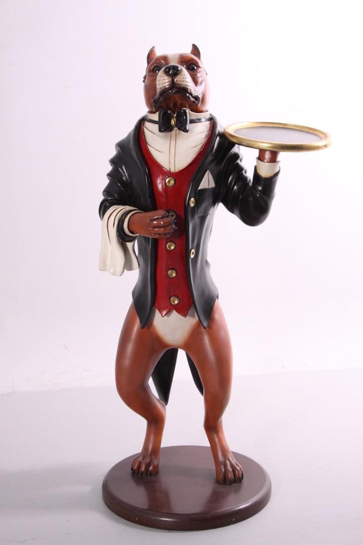 Pit Bull Butler Statue