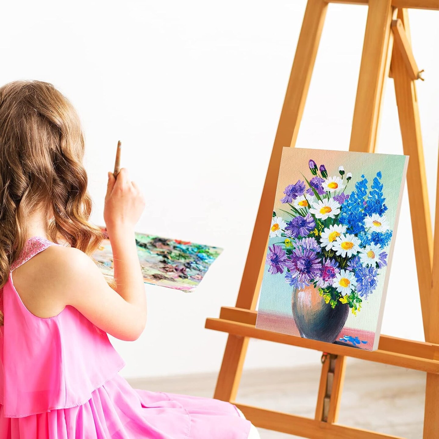 8 Pack Wood Panels 8 x 10 inch Wooden Canvas Board Unfinished Wooden Panel Boards for Painting, Arts, Pouring Use with Oils, Acrylics