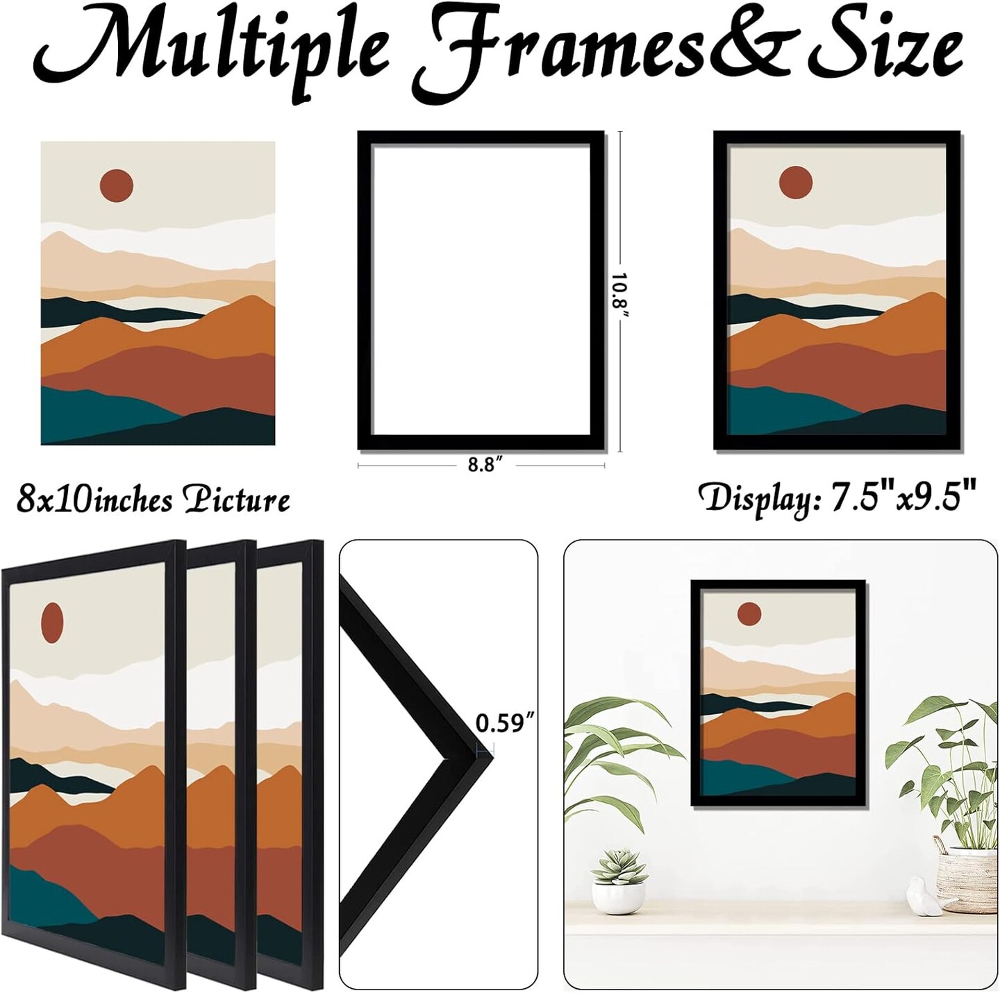 8x10 Picture Frame Set of 3