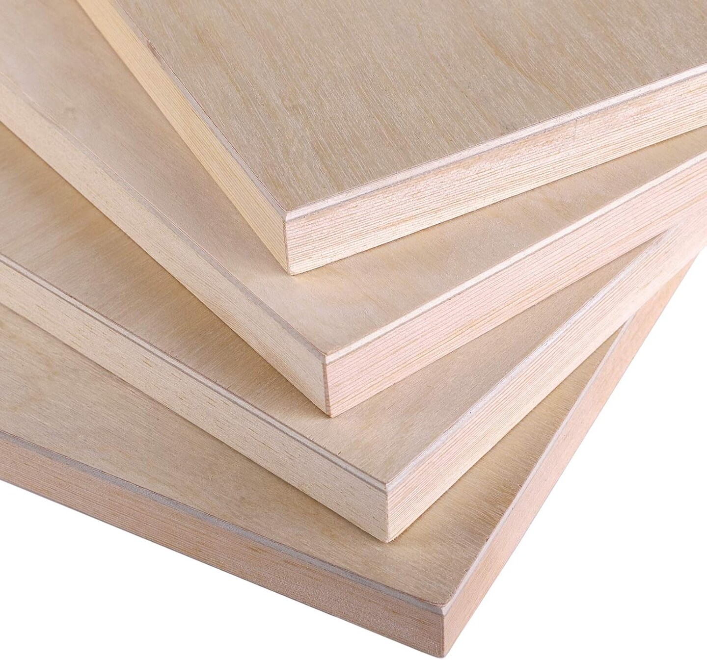 10 Pack Unfinished Wood Panels, 8 x 8 Inches Birch Wooden Cradled Painting Panel Canvas Boards for Watercolor, Arts and DIY Crafts, Easel Display, Use with Oils, Acrylics